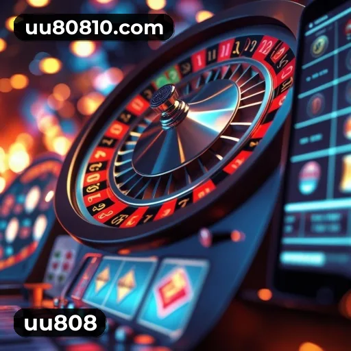 App uu808 para iOS e Android — interface mobile, login biométrico e PIX integrado